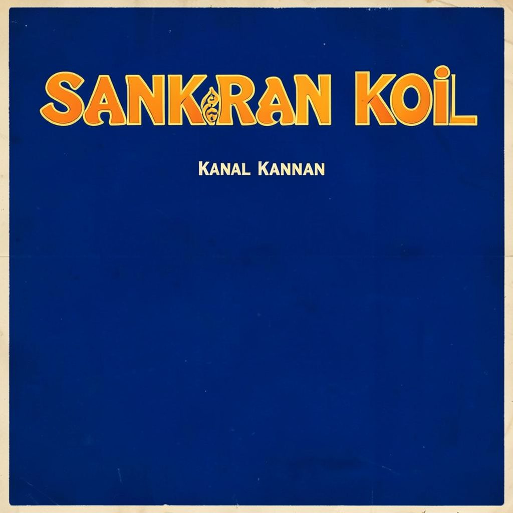 Poster-style illustration for the Tamil film Sankaran Koil, painted in earthy brown and red tones with a rustic, rugged mood